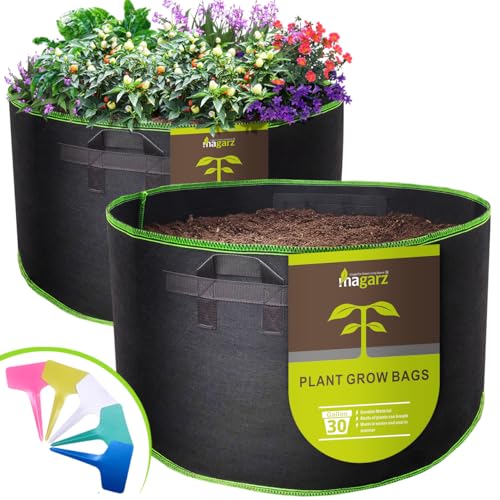 2 Pack 30 Gallon Fabric Flower Pots Garden Felt Grow Bags with Handle (30 Gallon 2 pack)