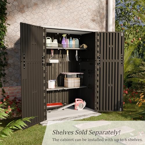 Outdoor Storage Shed 57 Cu.Ft (Black / 57 Cu.ft)