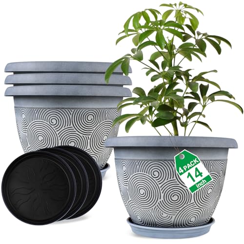 14 Inch Large Planter Pot for Plants Indoor Outdoor