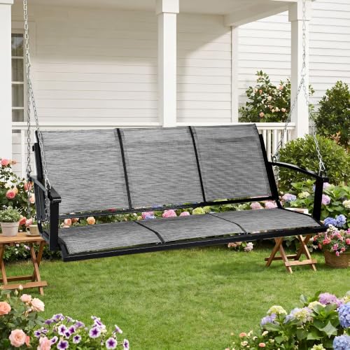Textilene 3 Seat Hanging Swing (Ash Grey)