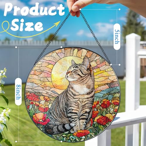 Stained Glass Window Hanging (Cat)