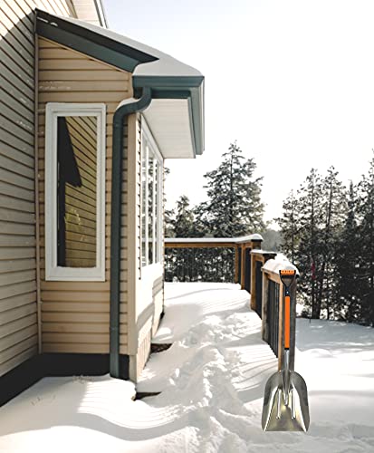 Ashman Aluminium 48 inch Snow Shovel with Large Head and Durable Handle (Scoop Shovel / 2 Pack)