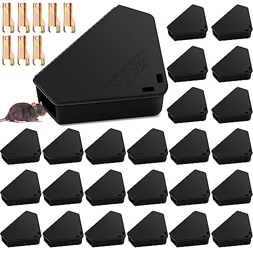 24 Pcs Triangle Mice Rat Bait Stations (24 Count)
