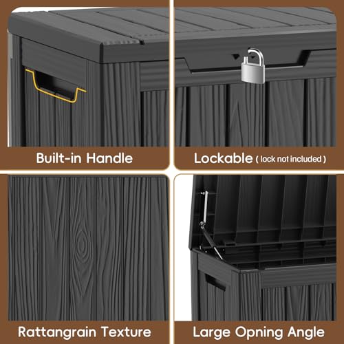 Outdoor Storage Box (Black / 90 Gallon)