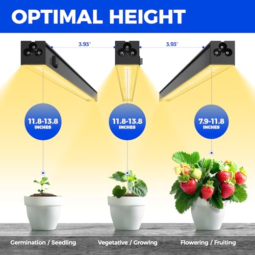 T5 LED Grow Lights (Yellow / 1FT-Black Cover)
