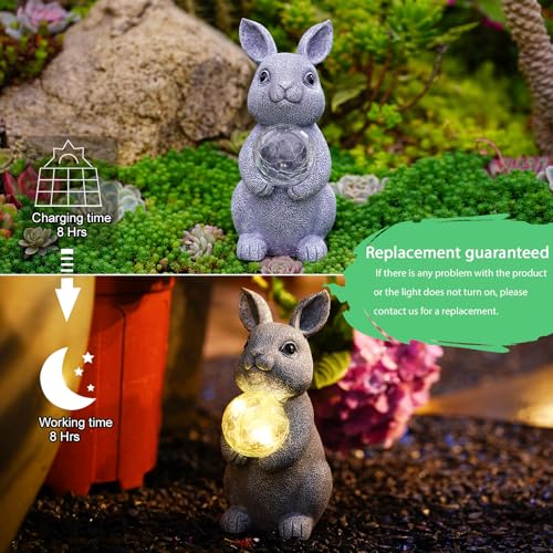 Solar Bunny Statue