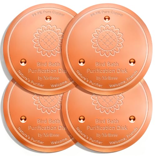 4 Pack Bird Bath Copper Disc (Copper Sunflower)