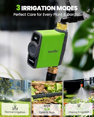 WiFi Water Timer for Garden Hose (Green / Brass Outlet Timer without Hub)