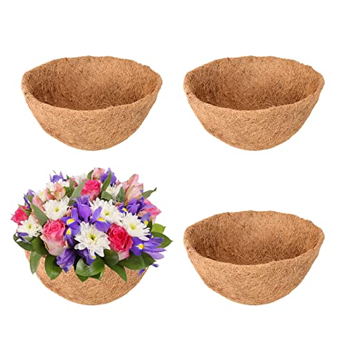 4 Pack 10 Inch Hanging Basket Coco Liners Replacement (4pcs / 10 Inch)