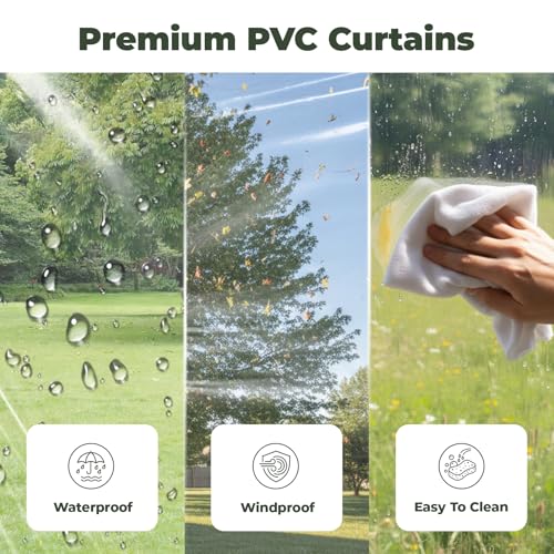 2 Pcs Vinyl Door Curtains