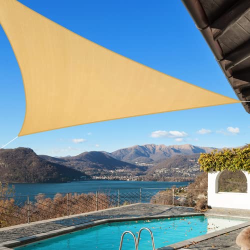 10'X10'X10' Sun Shade Sail Sand Curved Triangle (Sand / 10'X10'X10'custom)