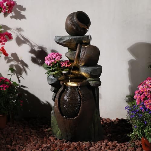 Garden Water Fountain (Brown-38.4''h)