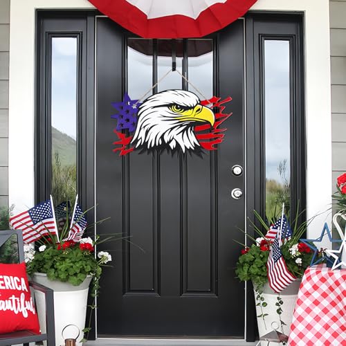 4th of July Independence Day Decor Bald Eagle Metal Wall Art (Bald Eagle)