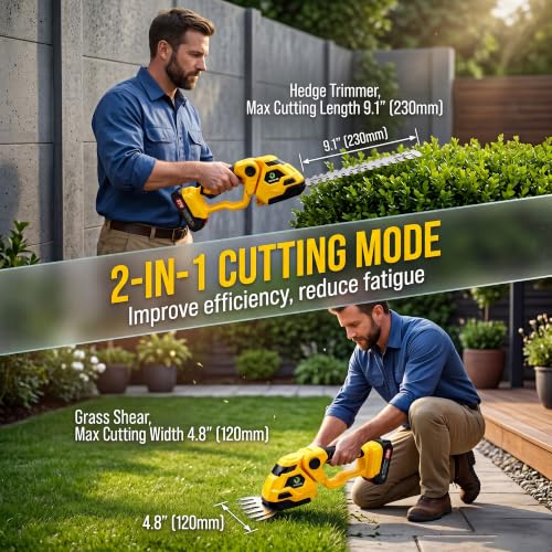 Cordless Hedge Trimmer (Yellow)