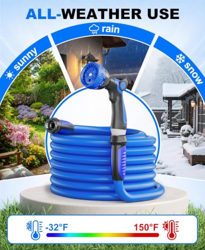 Garden Water Hose 50 ft x 5 (Blue / 50FT)