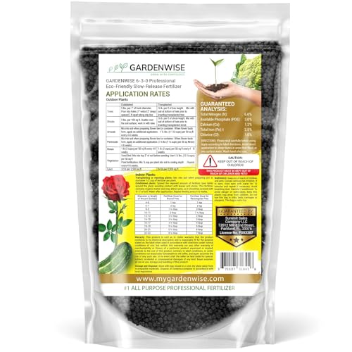 6-3-0 All-Purpose Professional Eco-Friendly Slow-Release Nitrogen Fertilizer with Iron & Calcium,Non-Burning, Enhances Soil Structure,for Indoor&Outdoor Plants,Vegetable Gardens (2 QUARTS) (64 Ounce)