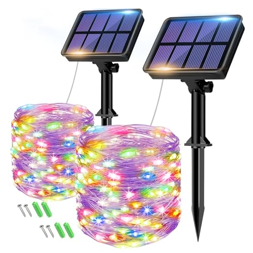 2 Pack Solar String Lights Outdoor (2 Count)