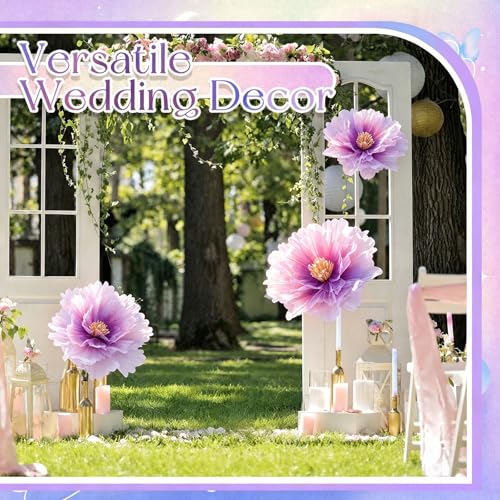 3 Pcs Giant Flowers Decoracion (Flower / Purple)