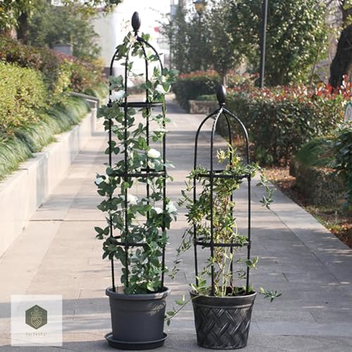 Garden Obelisk Trellis (Black / Φ31.7cm-H175cm)