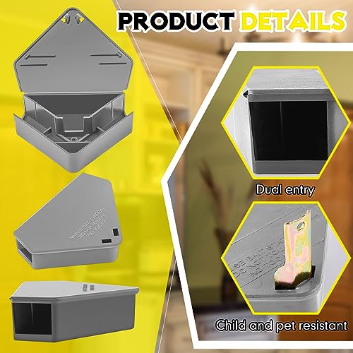 24 Pcs Triangle Mice Rat Bait Stations (24 Count)