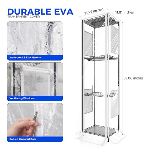 CX83Z Indoor Greenhouse with Grow Light (3 Spectrum-CX83Z / 15.7x11.8x59.1IN w/ Tent)