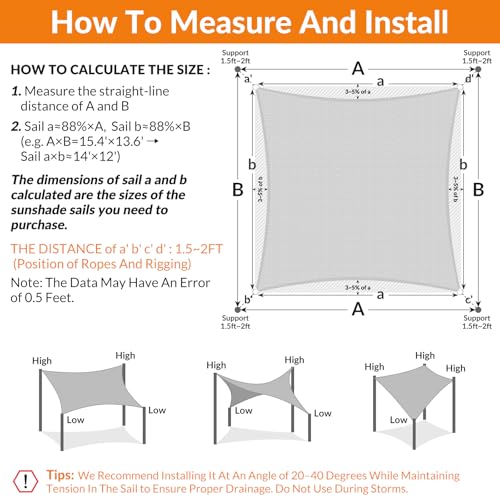 6'X8' Sun Shade Sail Sand Curved Rectangle (Sand / 0 6' X 0 8')