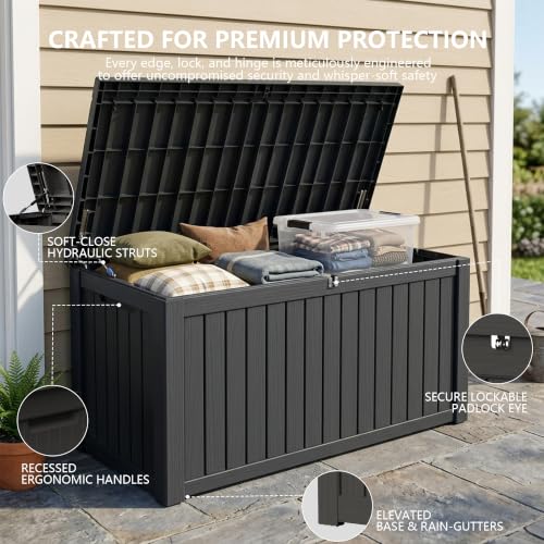 Outdoor Storage Box (Black / 180 Gallon 3.0)