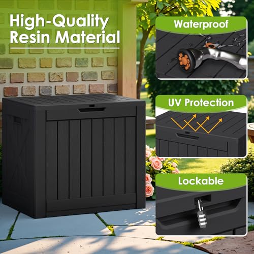40 Gallon Outdoor Deck Box (40 Gallon / Dark Black)