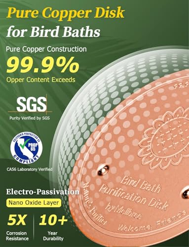 4 Pack Bird Bath Copper Disc (Copper Sunflower)