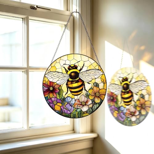 Vintage Bee Suncatcher (Bee Decor Suncatcher)