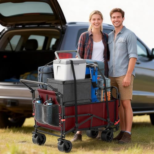 Heavy Duty Folding Wagon (Red / Large)