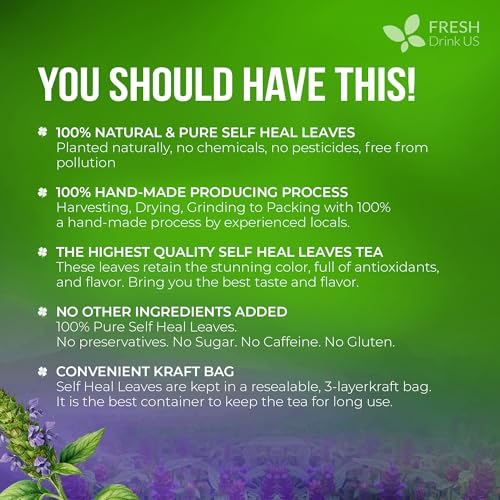 Premium Self Heal Leaves Loose Leaf Tea (4oz)