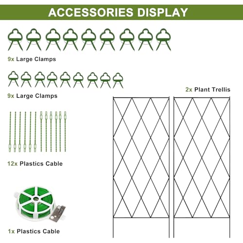 Cucumber Trellis 2 Pack (Black / 39.4" H)