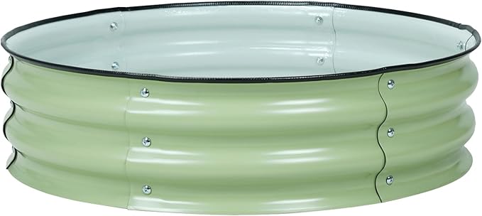 Aoodor 9" Tall 30" Metal Raised Garden Bed, Outdoor Planter Box and Raised Garden Kit for Vegetables, Flowers, Arugula and Herbs, Olive Green
