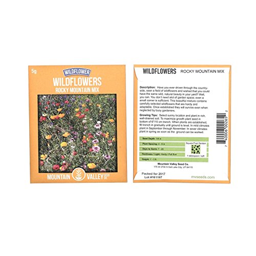 Mountain Valley Seed Co Rocky Mountain Wildflower Seed Mix 5 Gram Annuals