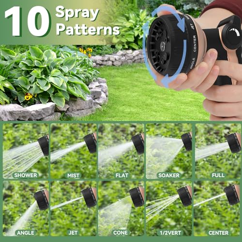 Garden Hose Nozzle Heavy Duty (Rose Gold+Black)