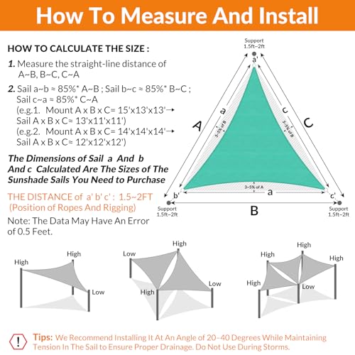 21'X26' Sun Shade Sail Turquoise Curved Square Customizable (Turquoise / 21'X26' custom)