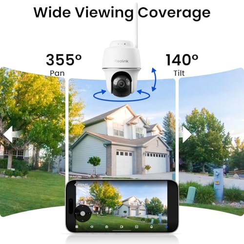 360° PT Solar Security Cameras Wireless Outdoor System 4 Pack