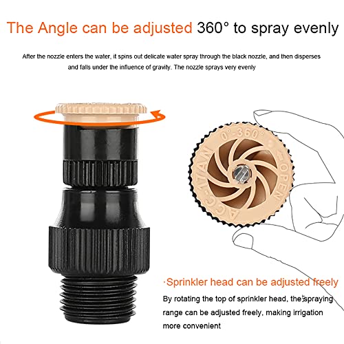 360° Rotation Auto Irrigation System Garden Lawn Sprinkler Patio (5 Count)