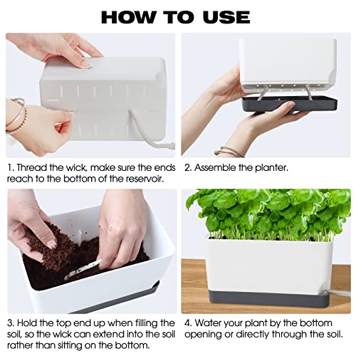 Self Watering Planters Pots for Indoor Plants (7 Count)