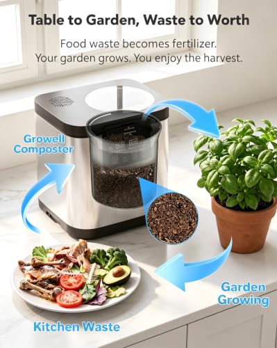 4L Electric Composter for Kitchen (Silver)
