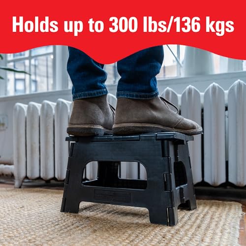 Rhino Foldable Step Stool (8 Inch / Black)