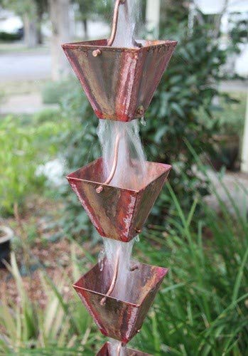Medium Square Cups Rain Chain