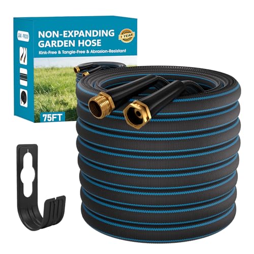 75FT Non Expanding Garden Hose (Blank-Blue / 75FT)