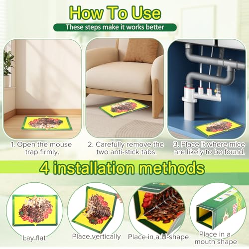 12 Pack Sticky Mouse Traps (12 Count)