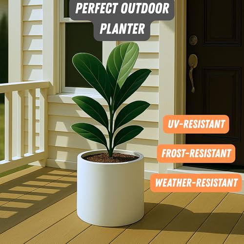 Large Planter for Indoor or Outdoor (Matte White / 8 Inch)