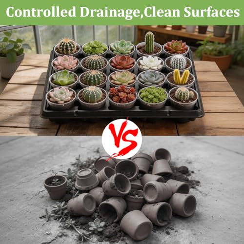 3 Inch Clear Nursery Pots 100 Pcs with 5 Pcs 20 Cell Potting Trays (Clear / 3 Inch Clear Pots 100 Pack with 5 Pack Trays)