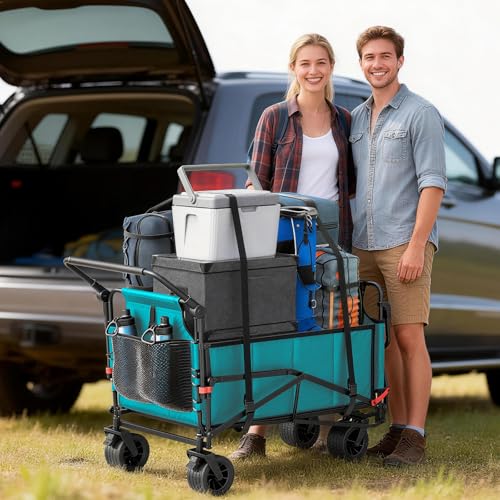 Heavy Duty Folding Wagon (Sky Blue / Large)