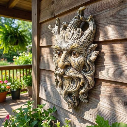 10.1" Whimsical Tree Face Sculpture (Brown 460)