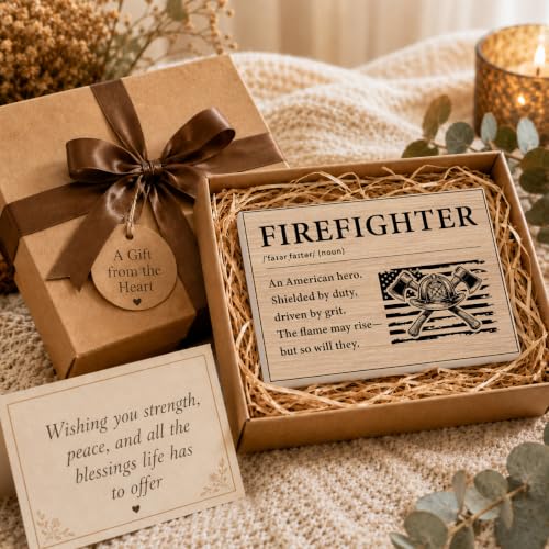 Firefighters Gift for Men Home Office Book Shelf Table Decor 5.5x7.9Inch 02 (Multicolor 1750 / Wooden sign with iron frame（5.5 x 7.9 inches）)